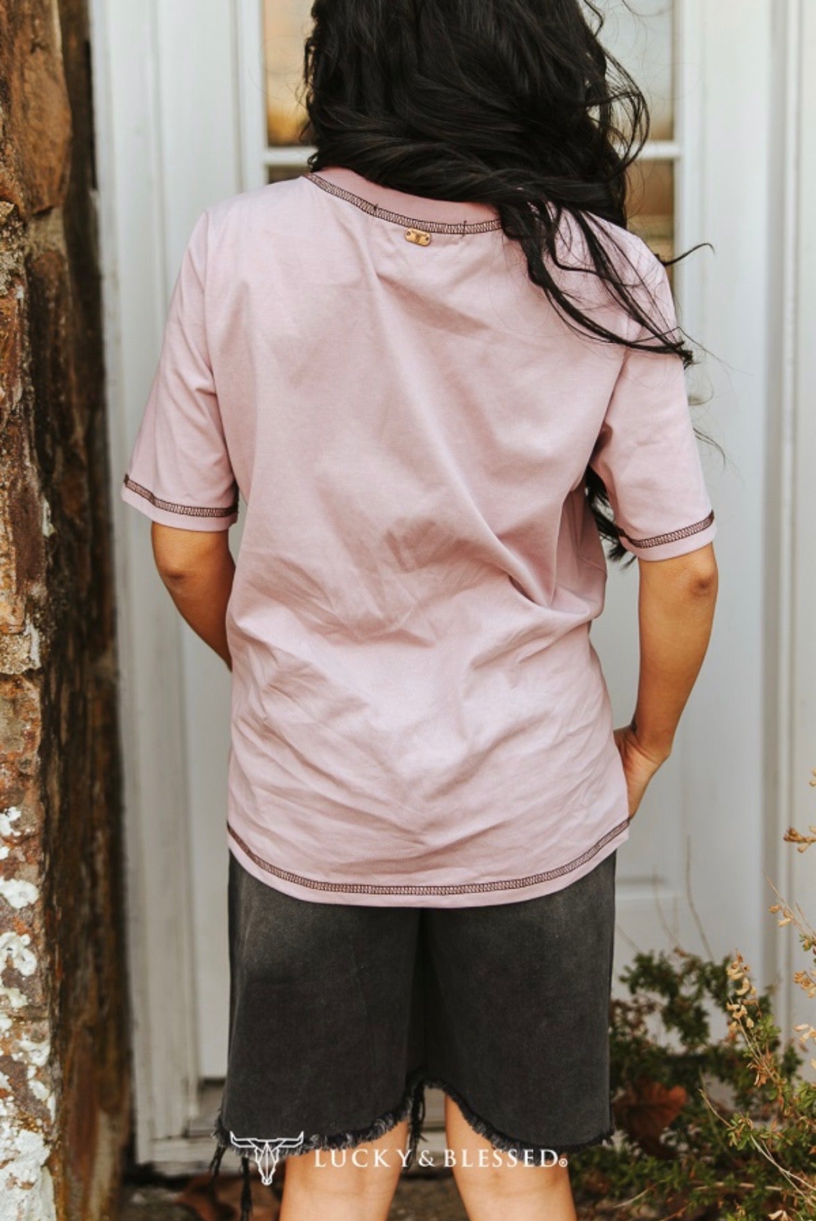 Lucky Horse Embroidered Pocket Tee