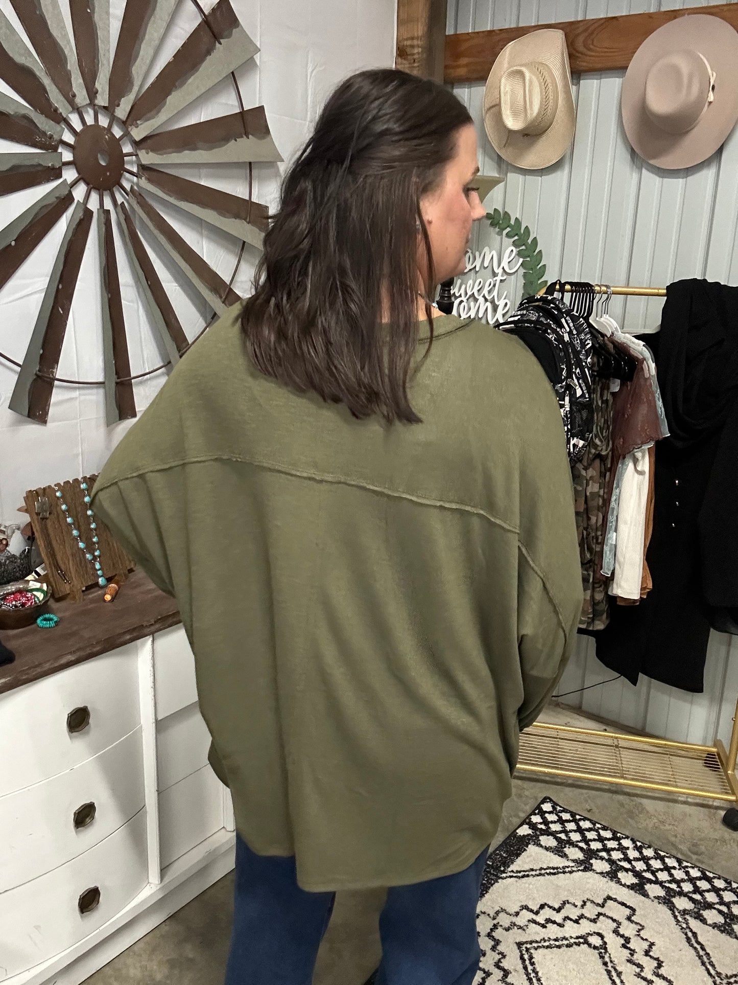Oversized Long Sleeve Top