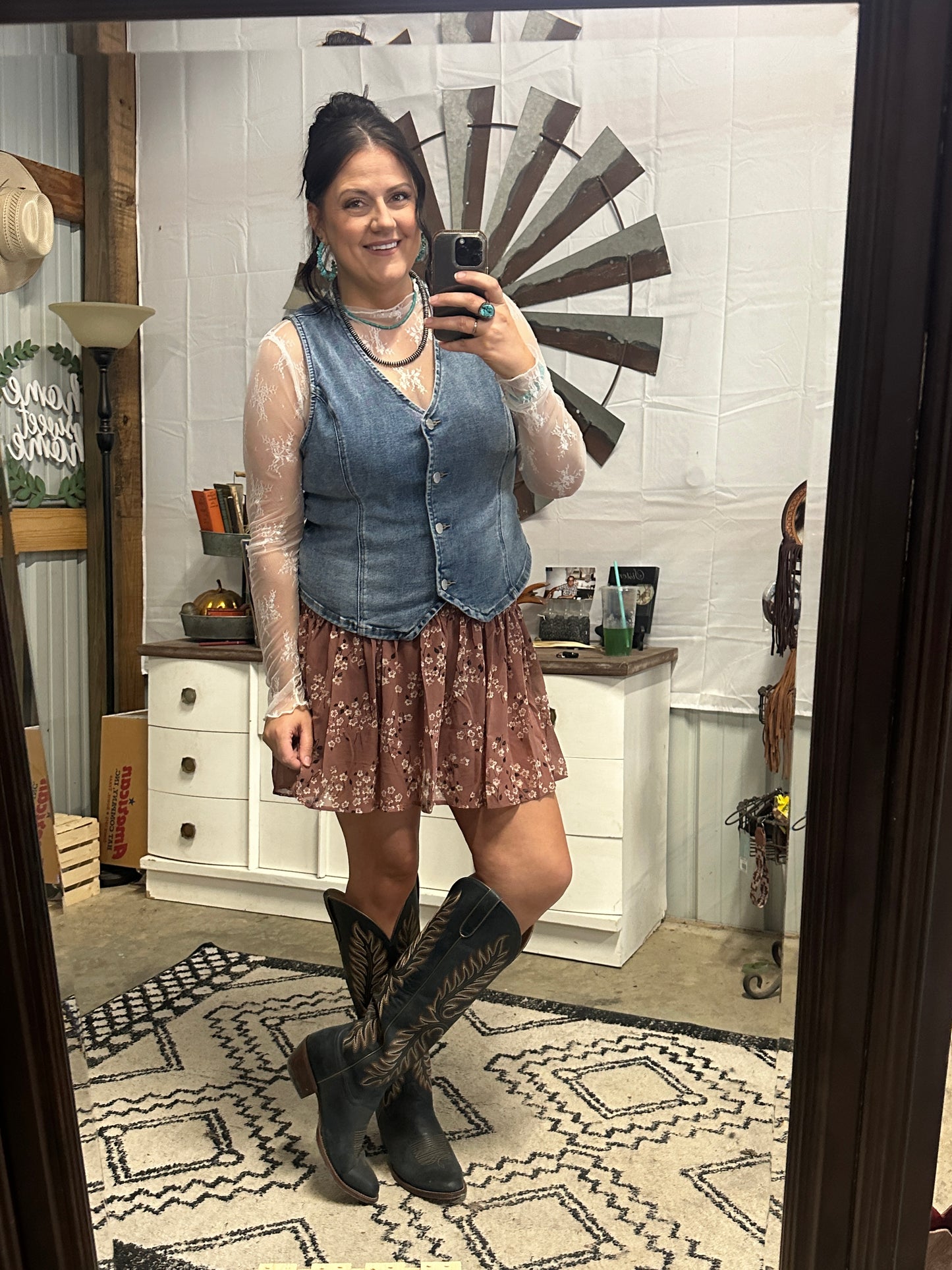 Smocked Ruffle Skort - Plus
