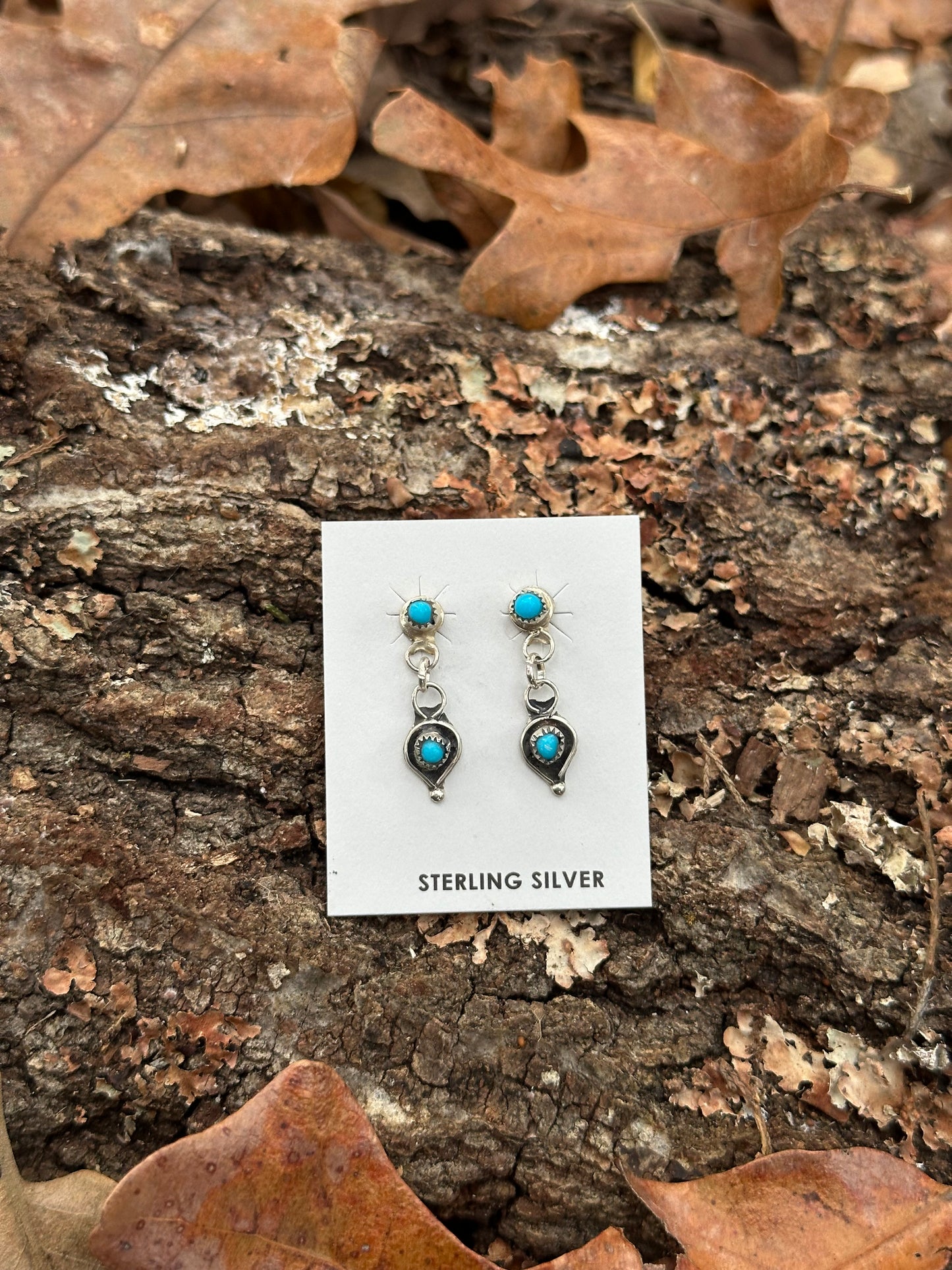 Dangle Turquoise Studs