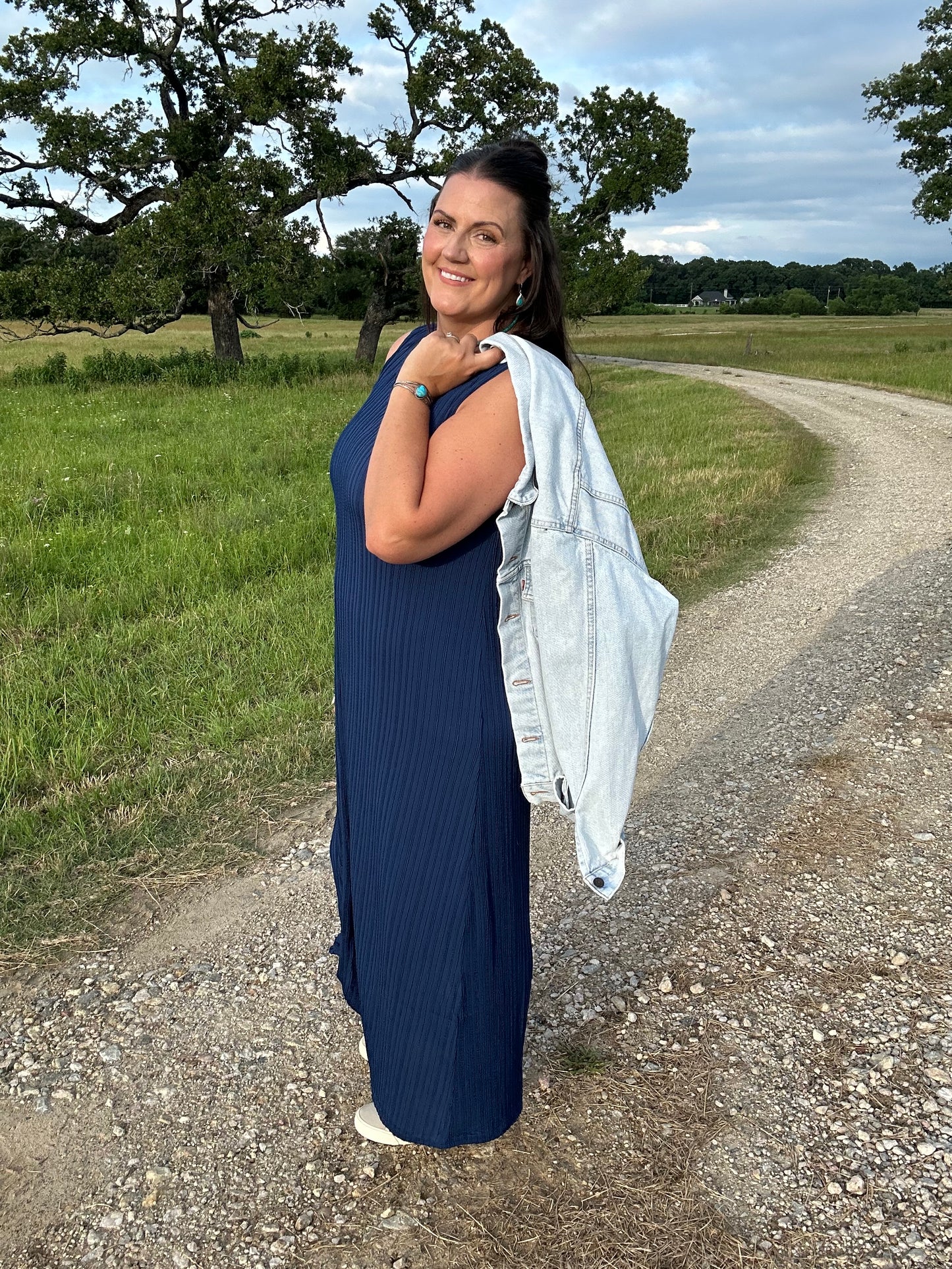 Textured Ribbed Maxi Dress