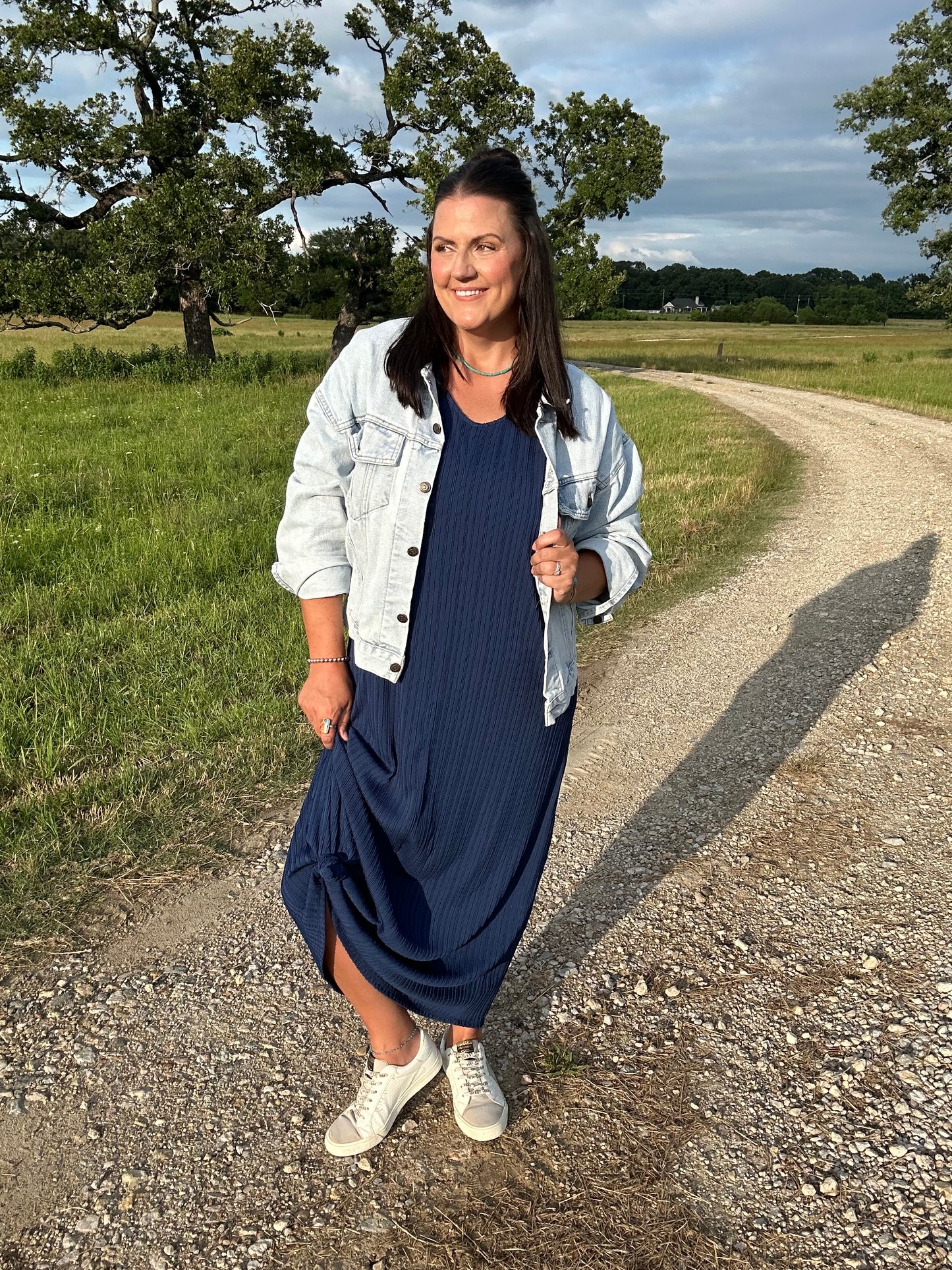 Textured Ribbed Maxi Dress