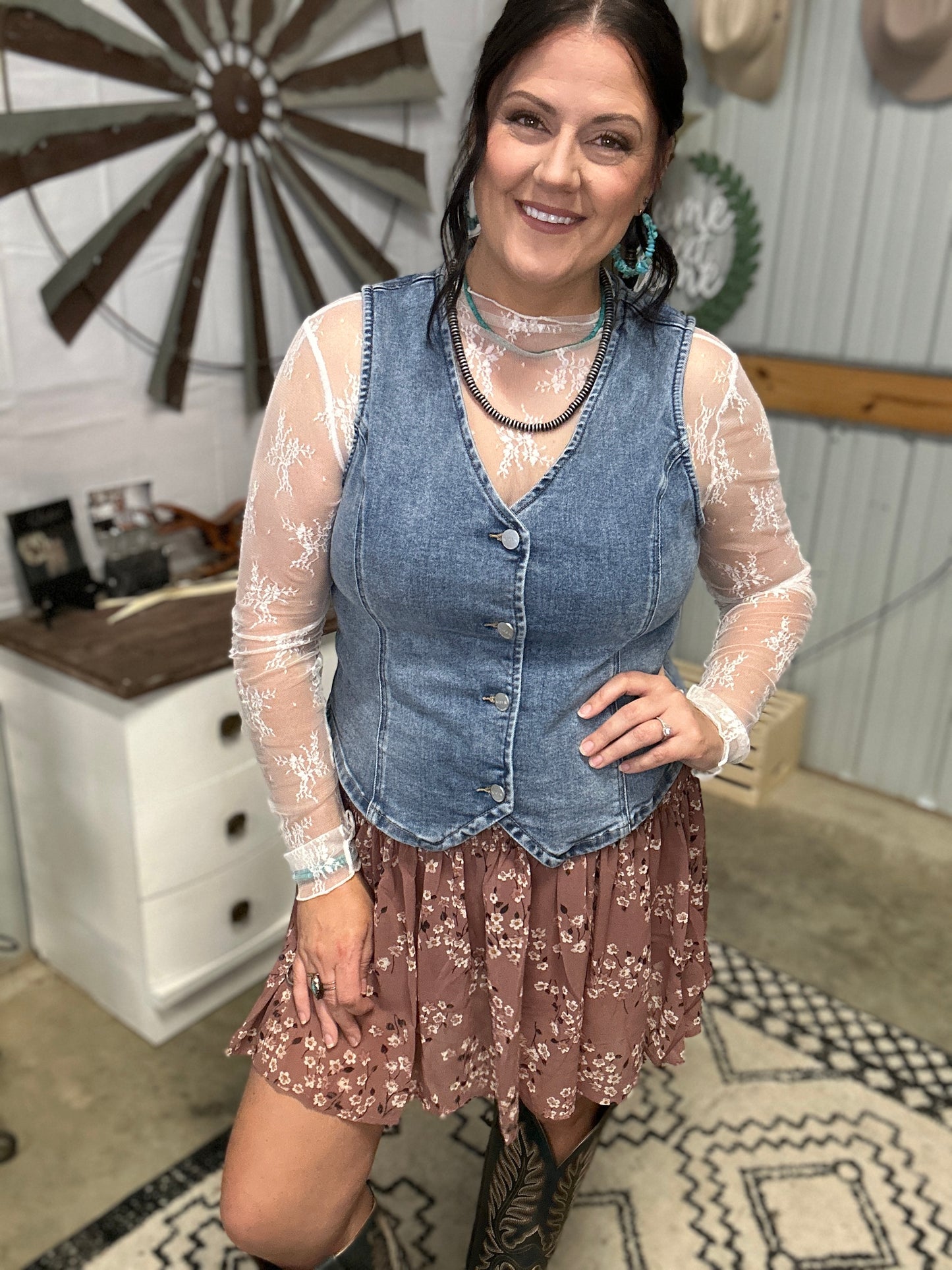 Smocked Ruffle Skort - Plus