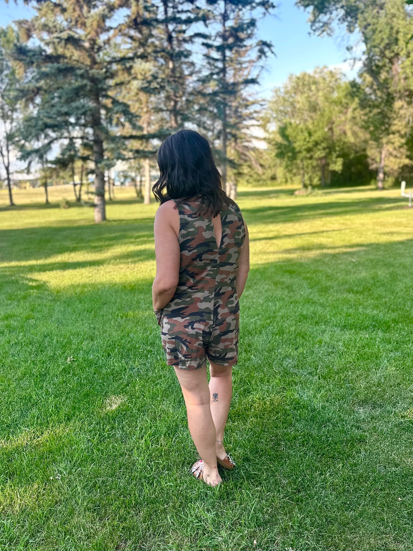 Camo Print Romper