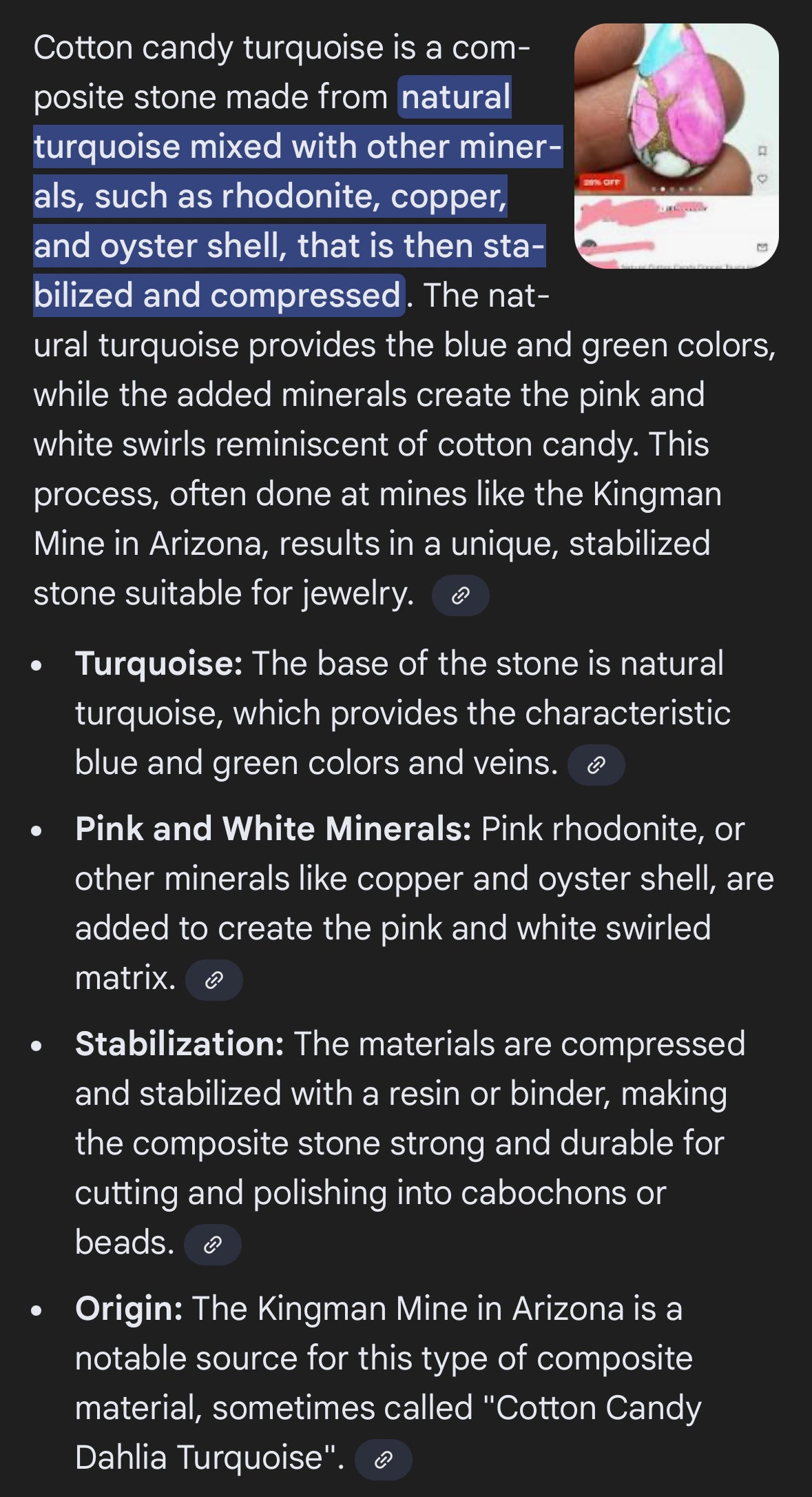 Cotton Candy Turquoise Bar