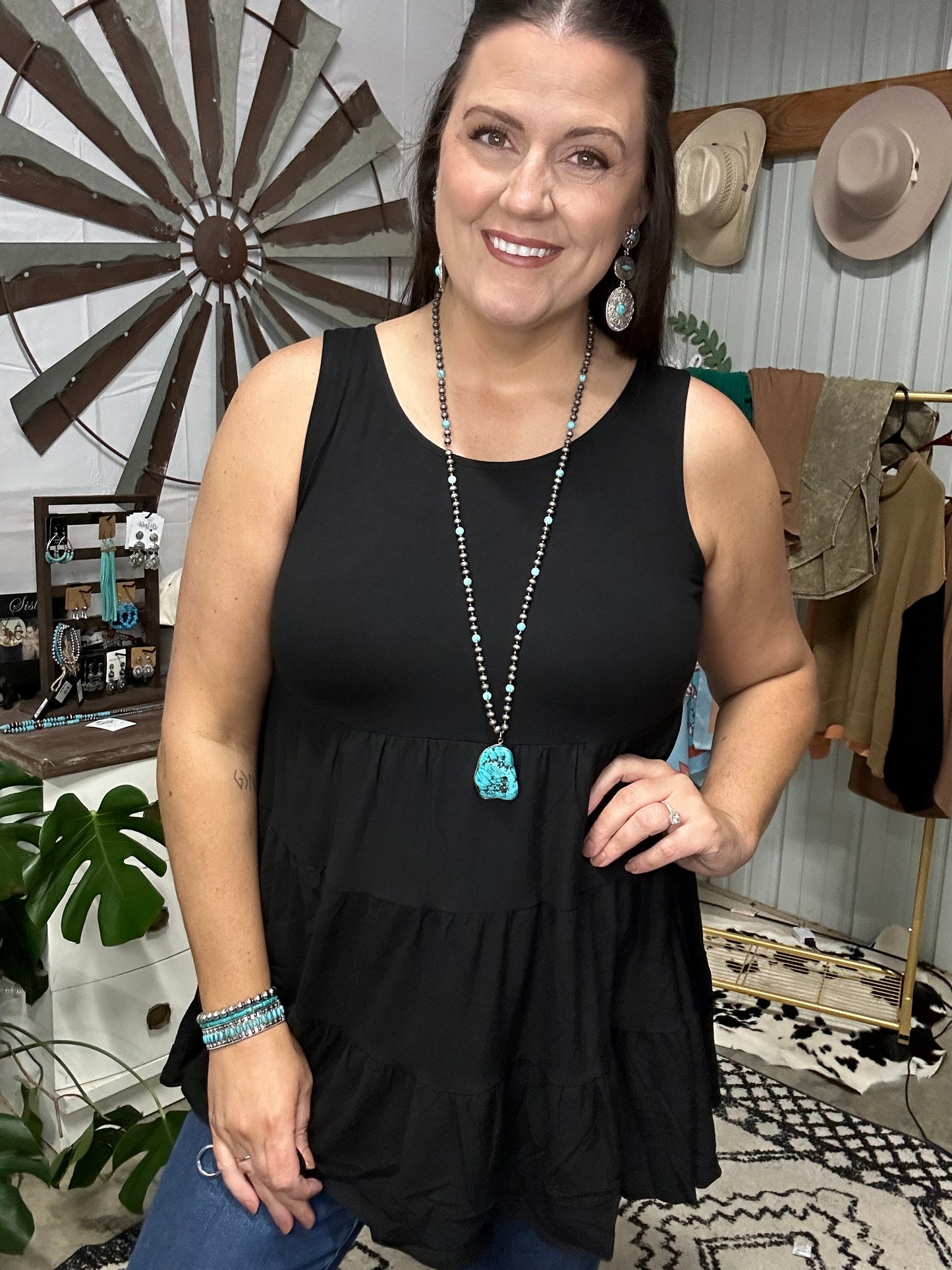 Sleeveless Tiered Tunic