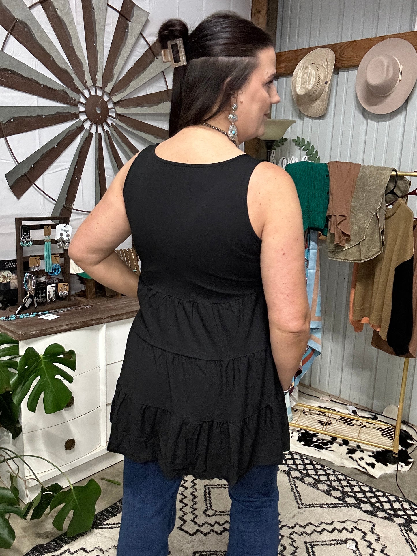 Sleeveless Tiered Tunic