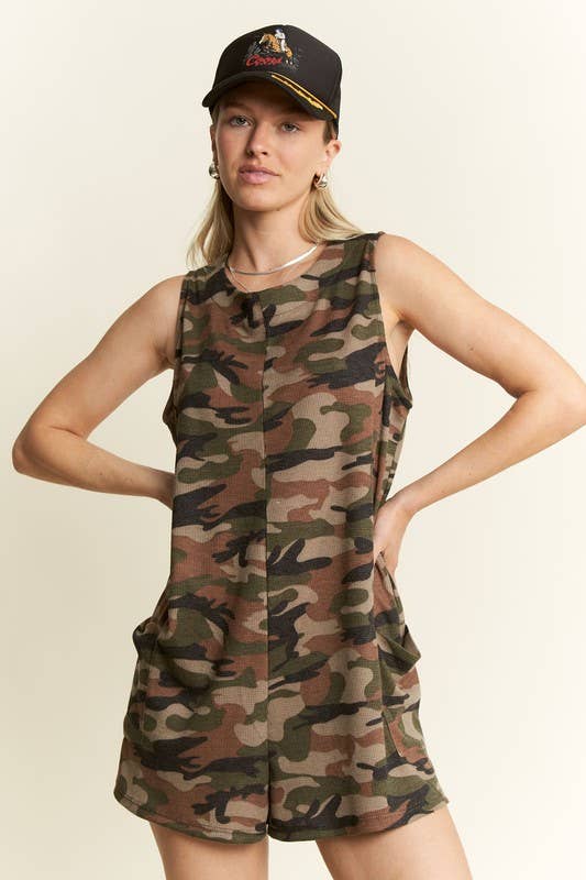Camo Print Romper