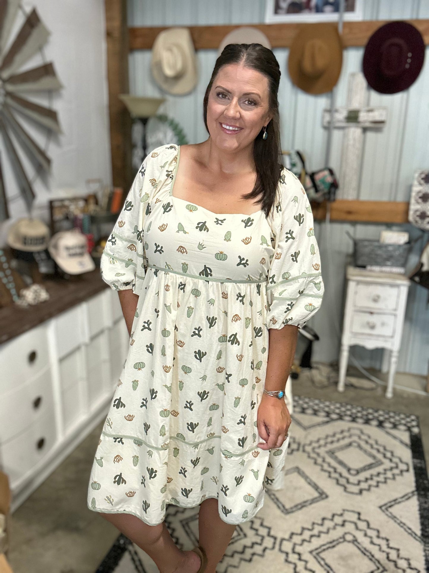 Cactus Print Dress