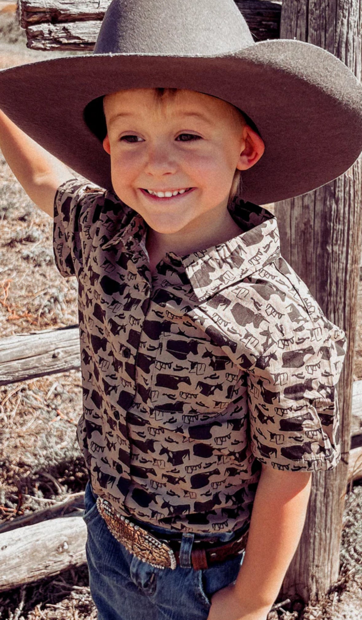 Roping Practice button up