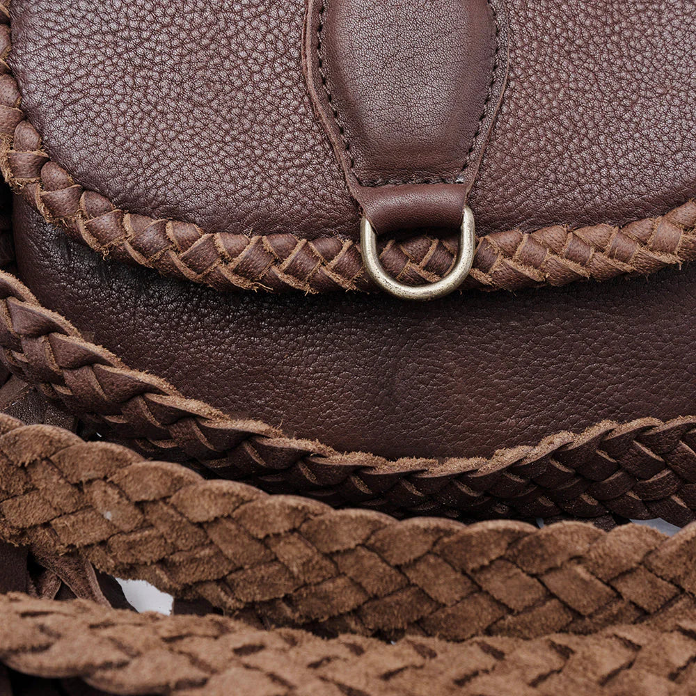 Fringe & Braided Edge Crossbody