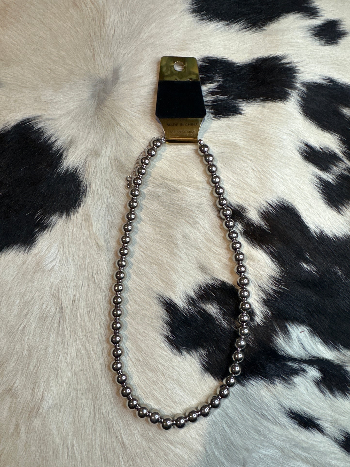 8 mm stainless steel necklace