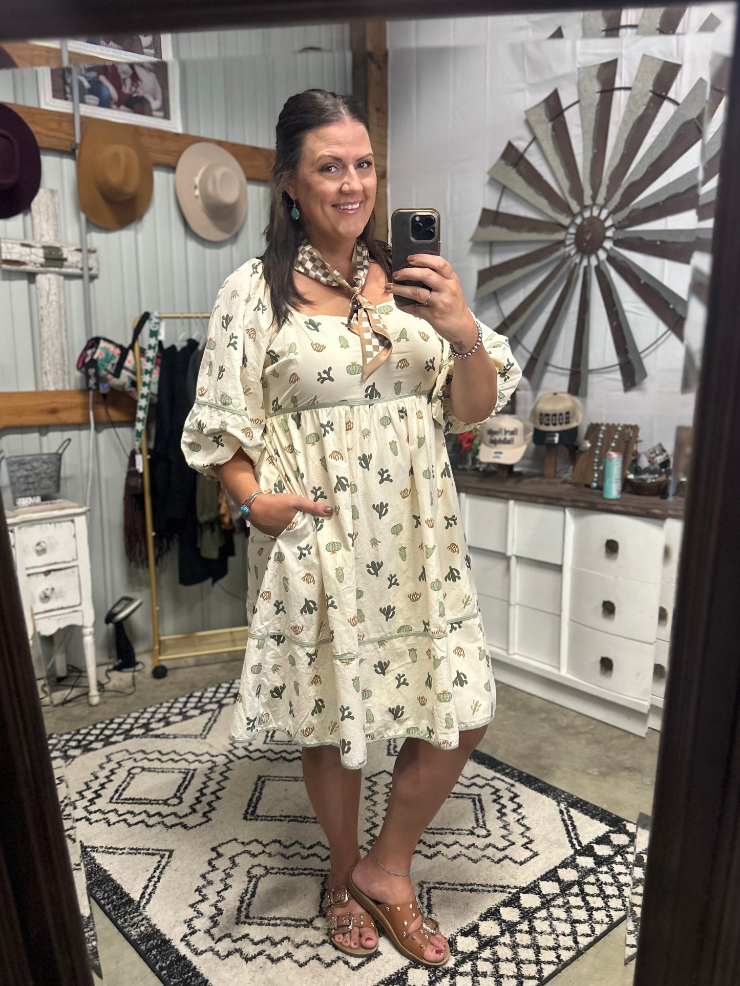 Cactus Print Dress