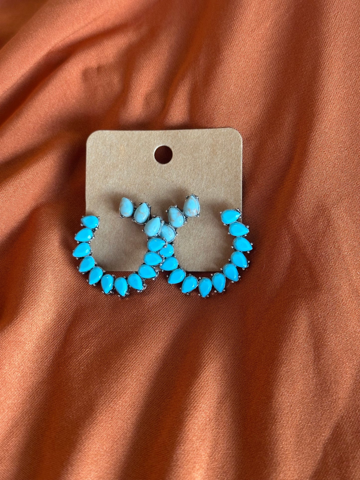 Turquoise Circle Earrings