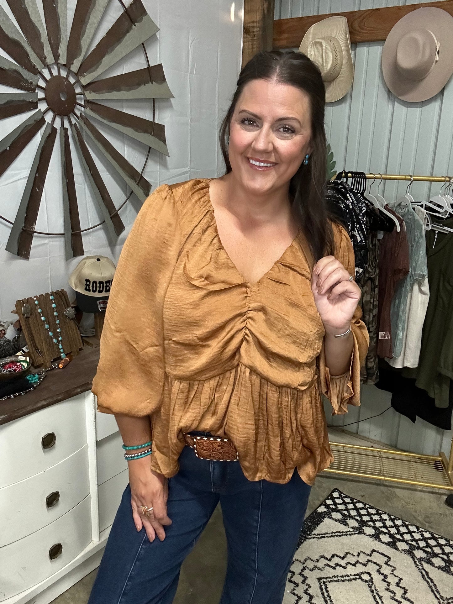 Babydoll Satin Top - plus only