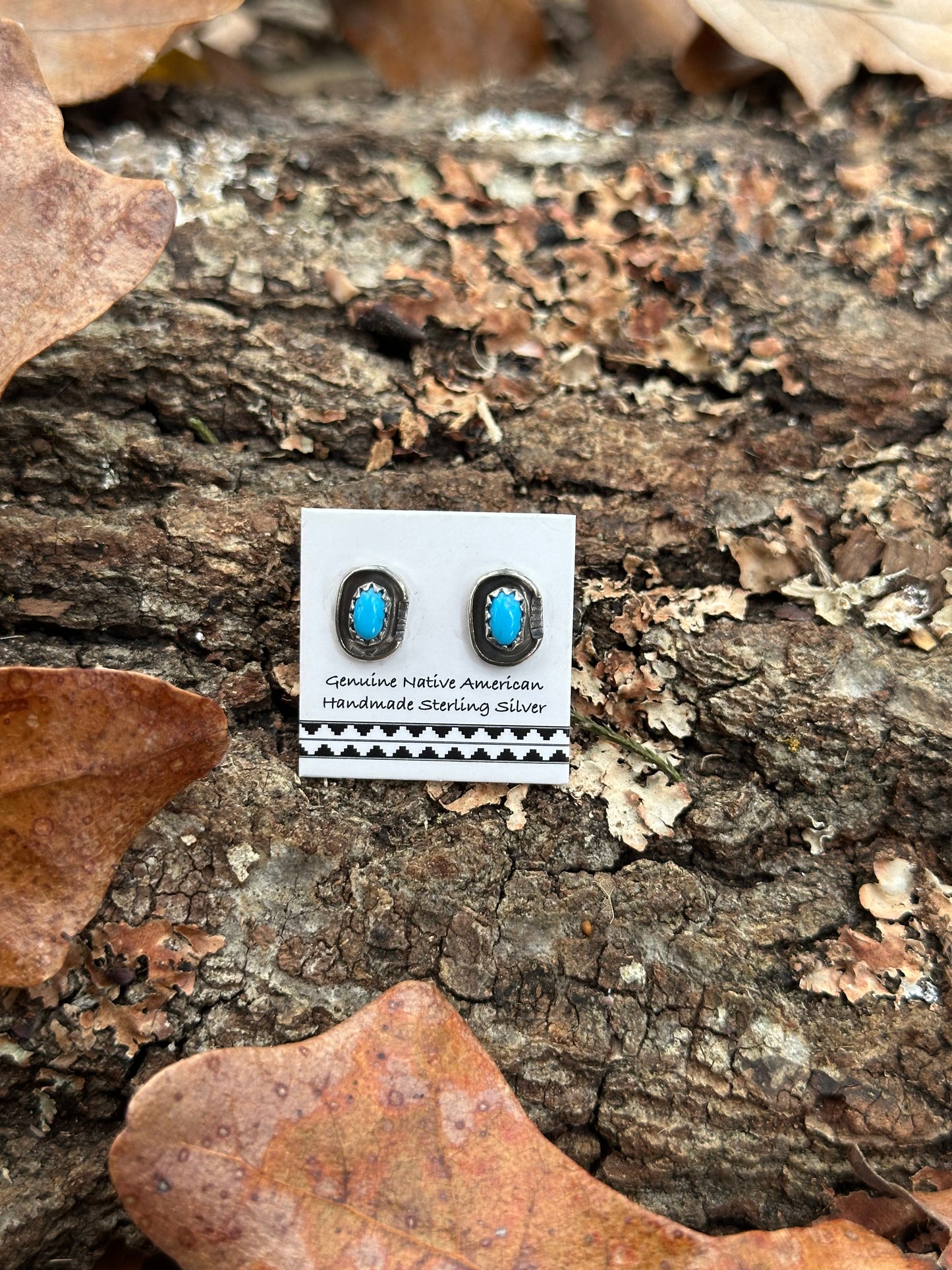 Oval Turquoise Studs