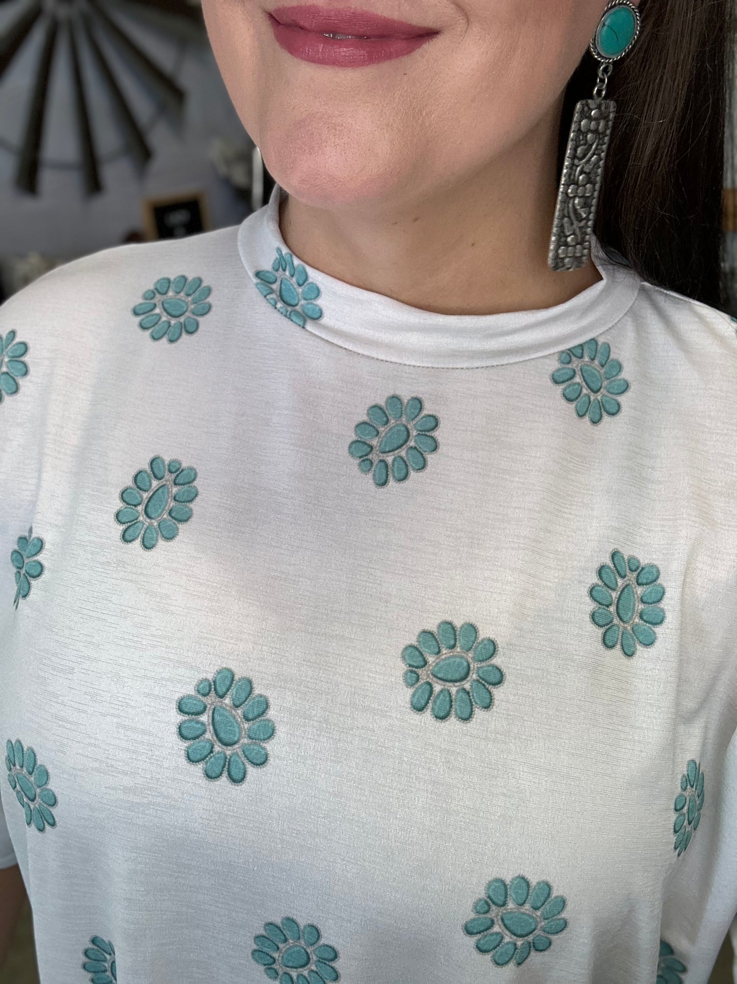 Concho Turquoise Oversize Shirt