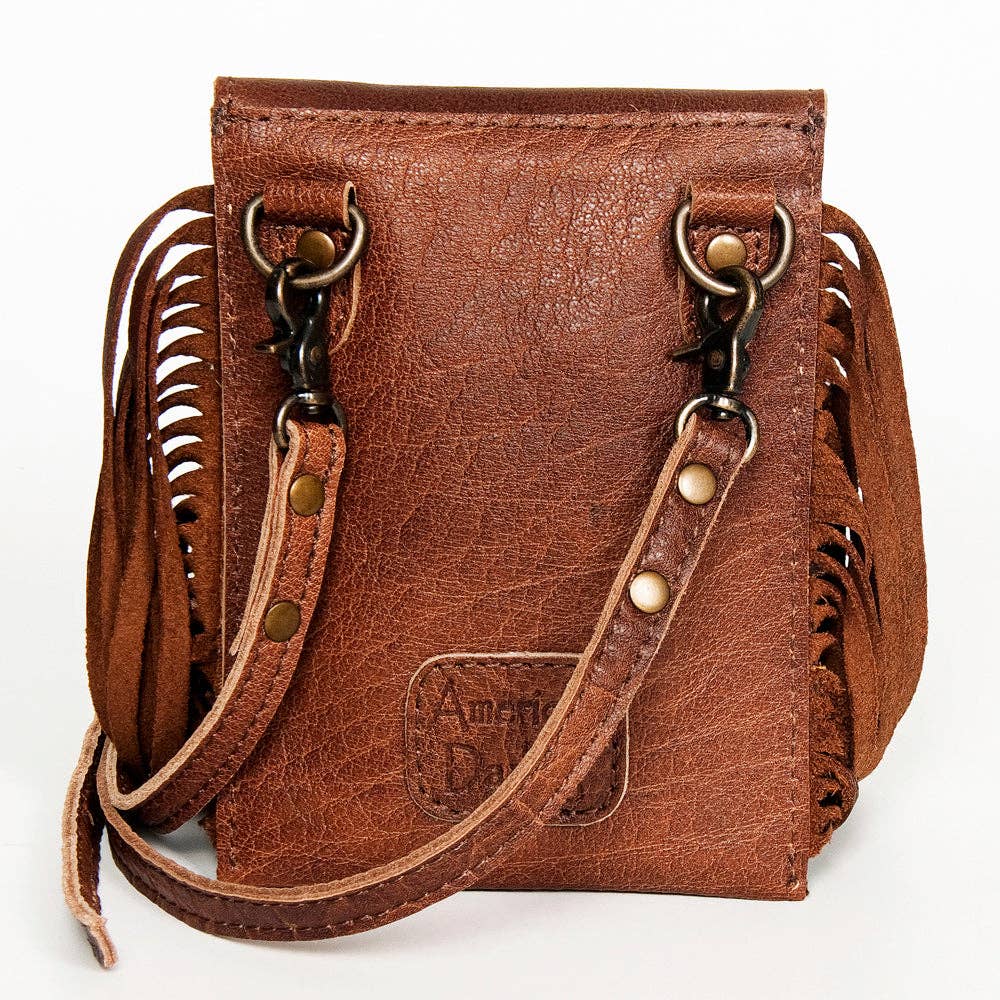 Leopard Fringe Cell Phone Crossbody