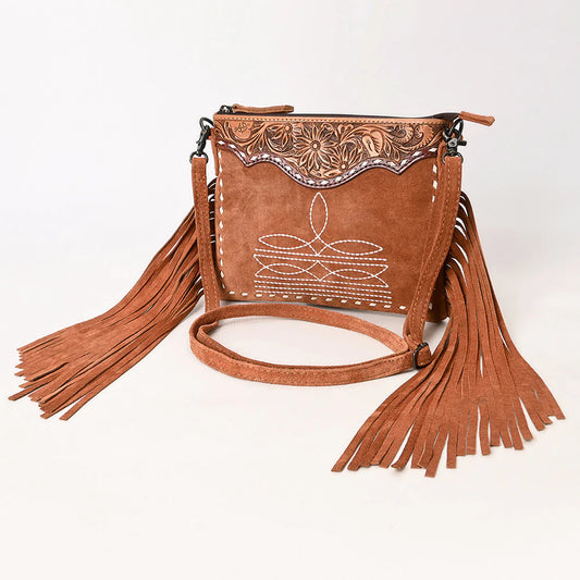 Suede Fringe Crossbody
