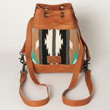 Leather & Saddle Blanket Bucket Bag
