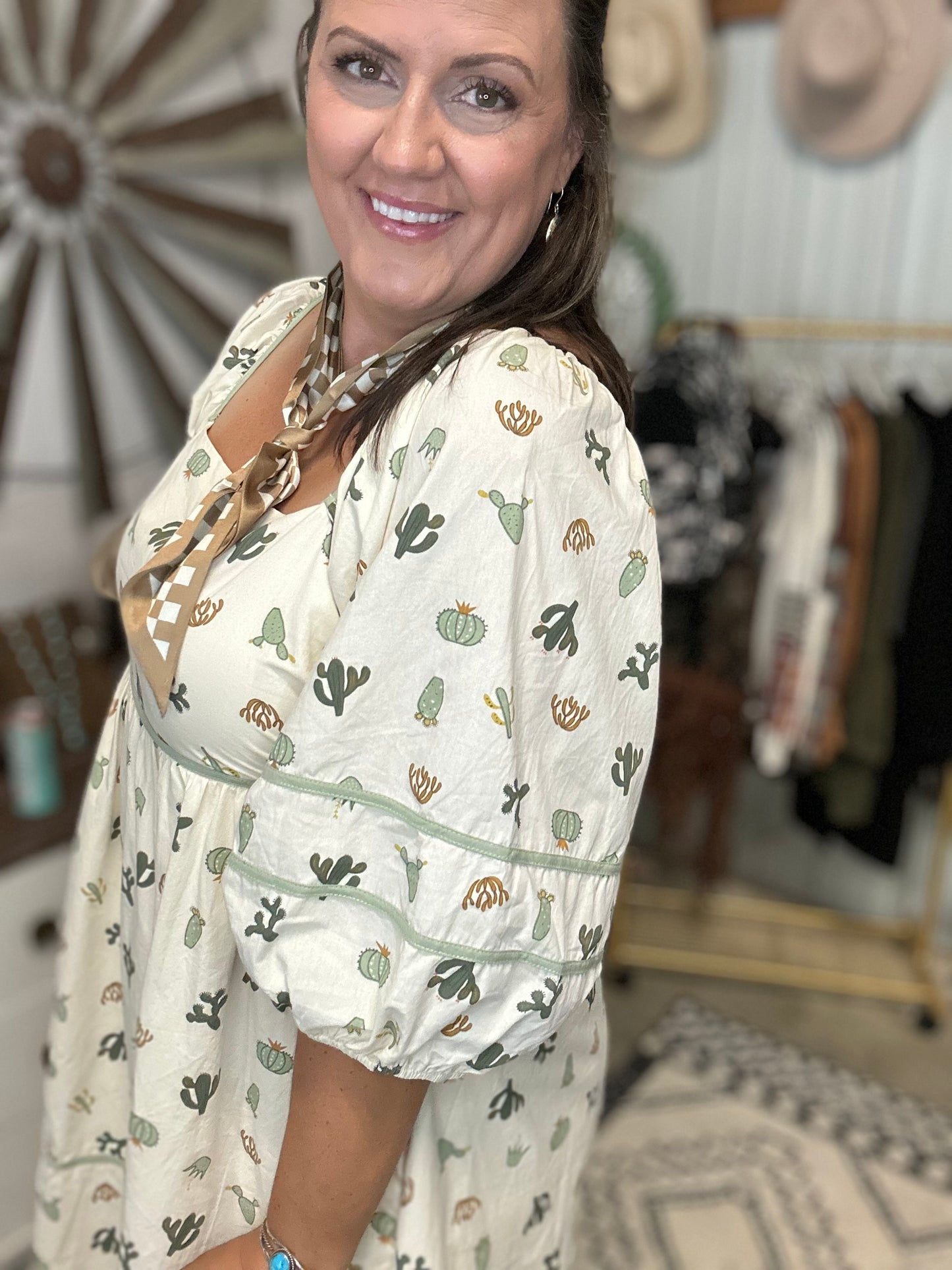 Cactus Print Dress