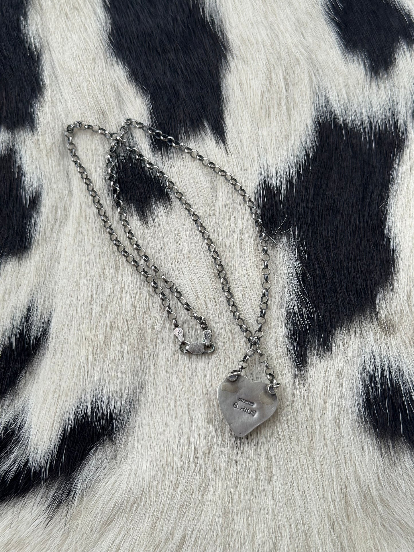 Cotton Candy Turquoise Heart Necklace