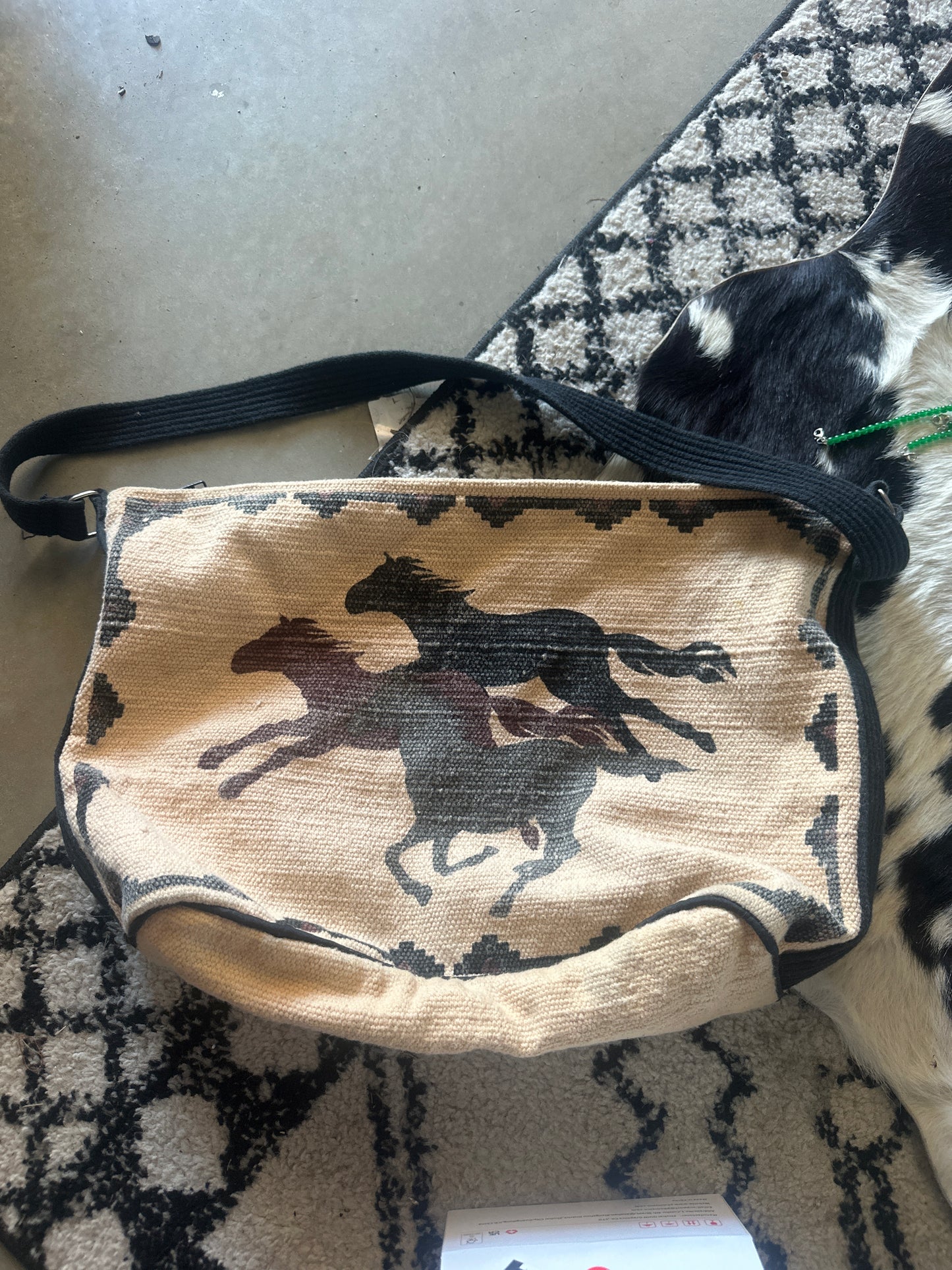 Vintage Horse Blanket Tote