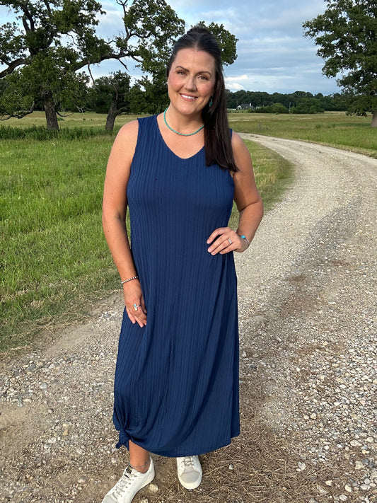 Textured Ribbed Maxi Dress