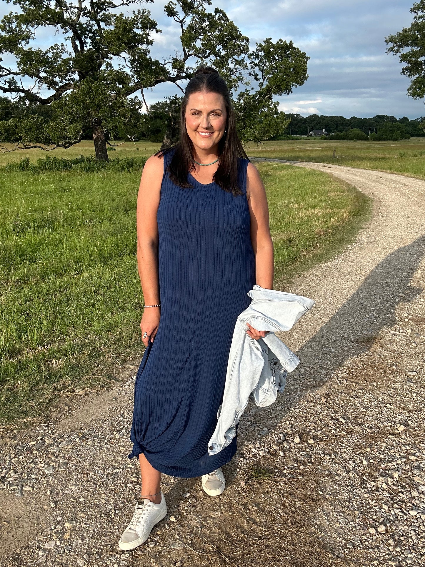 Textured Ribbed Maxi Dress