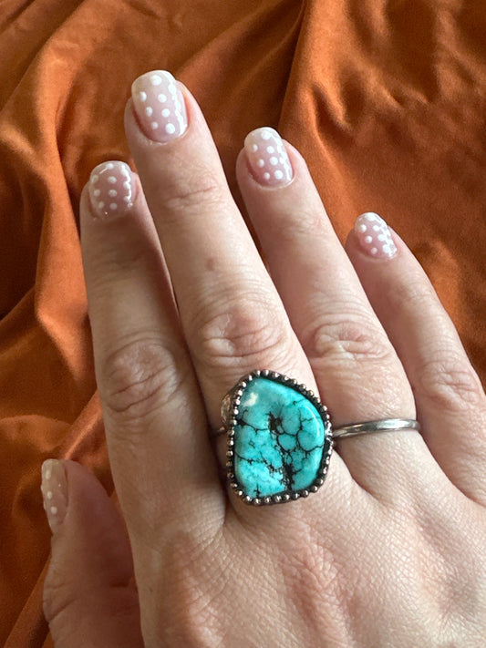Large Stone Adjustable Ring