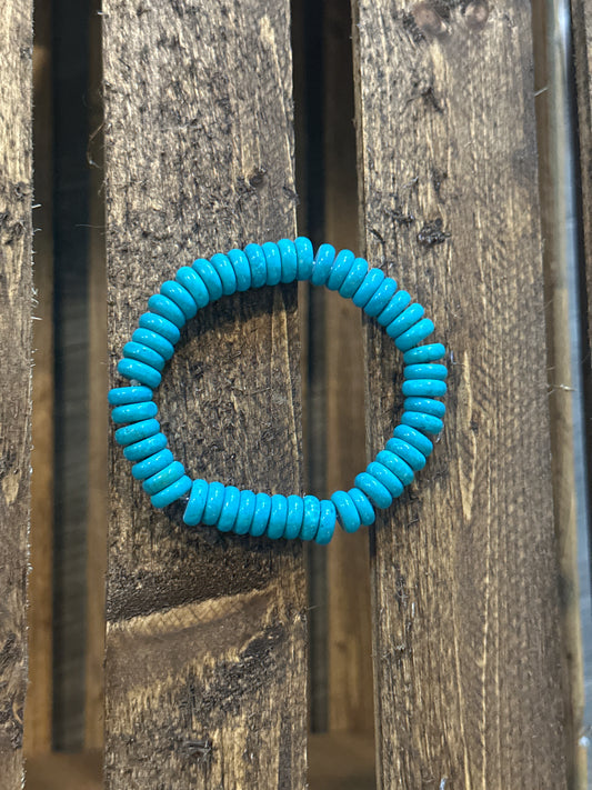 Large Turquoise Stretchy Bracelet