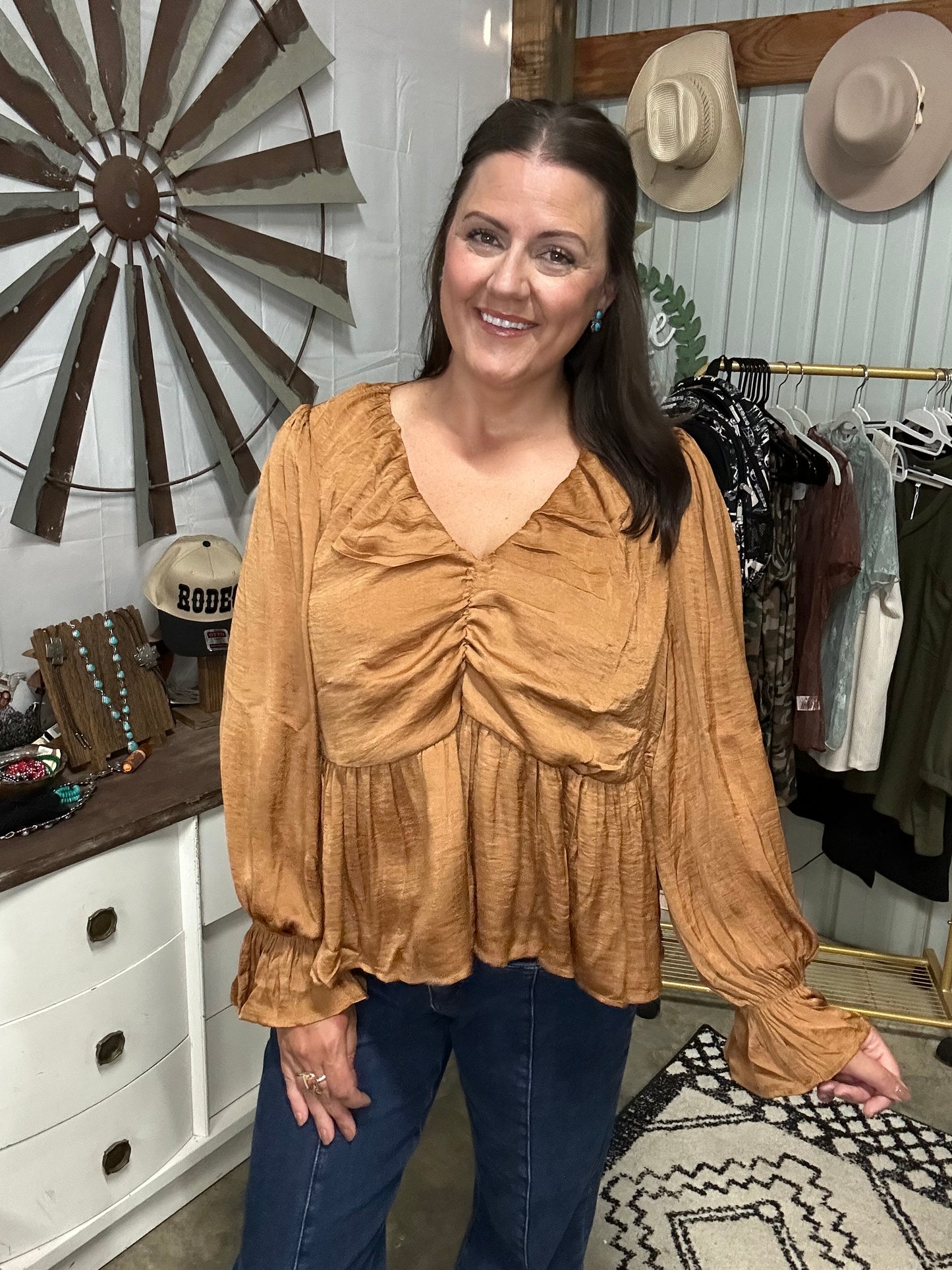 Babydoll Satin Top - plus only