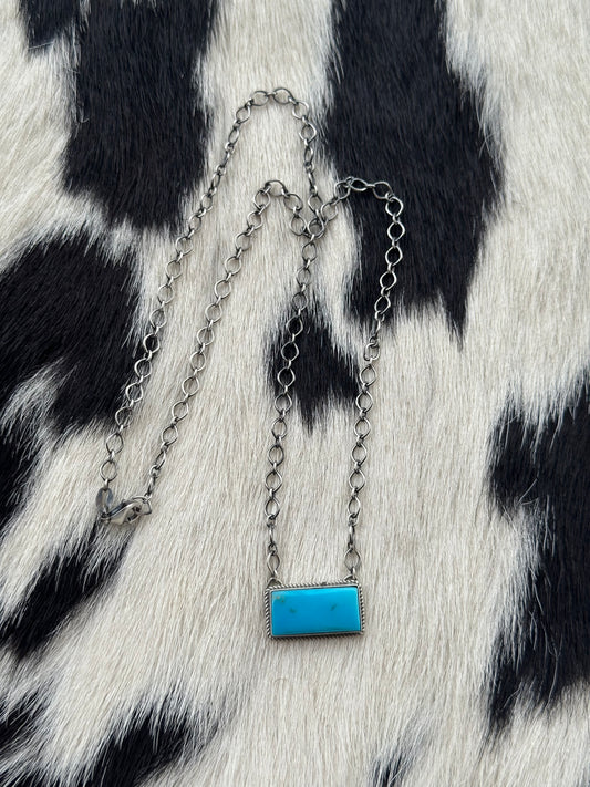 Turquoise Bar Necklace