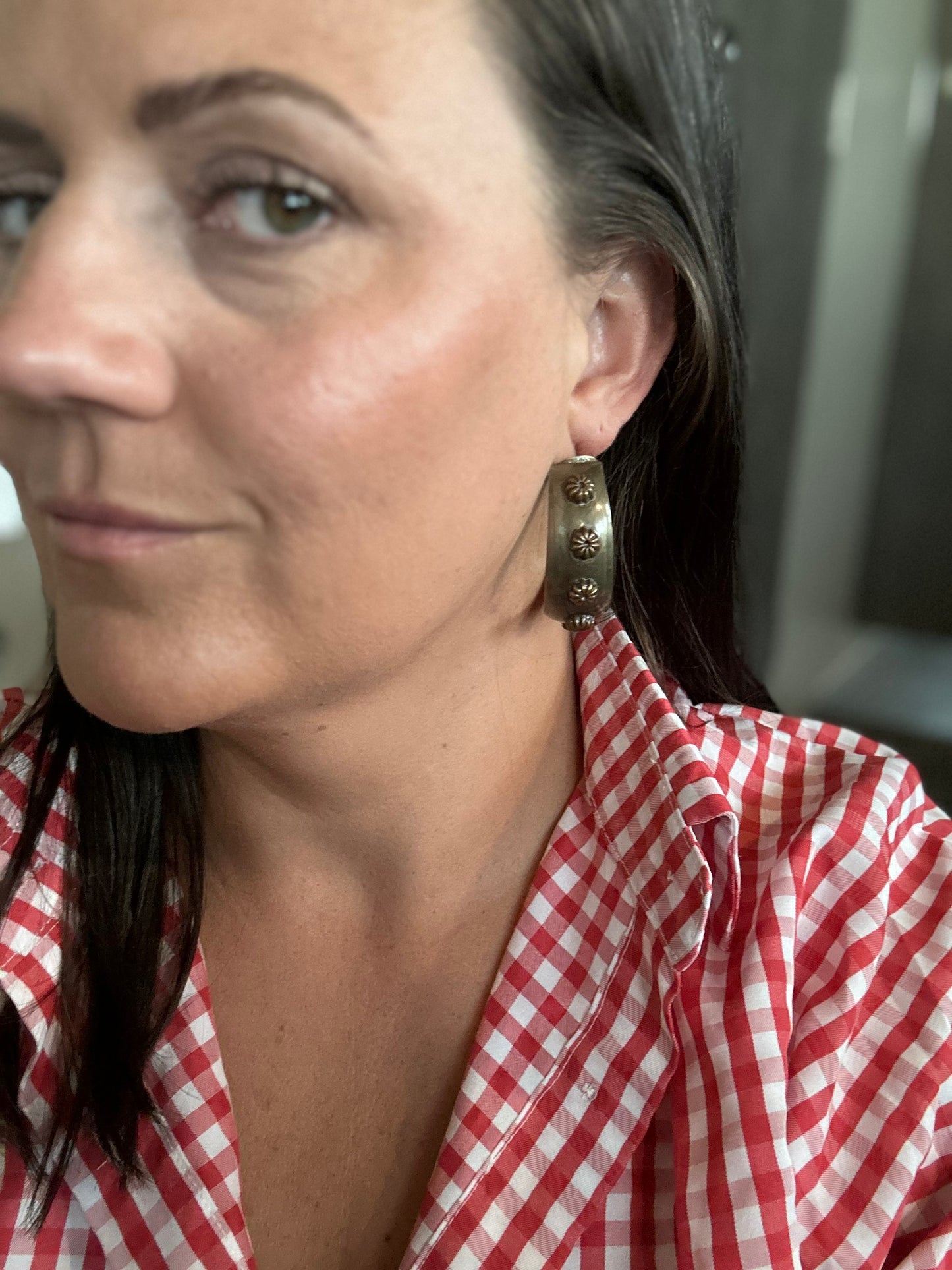 Brass Hoop Earrings