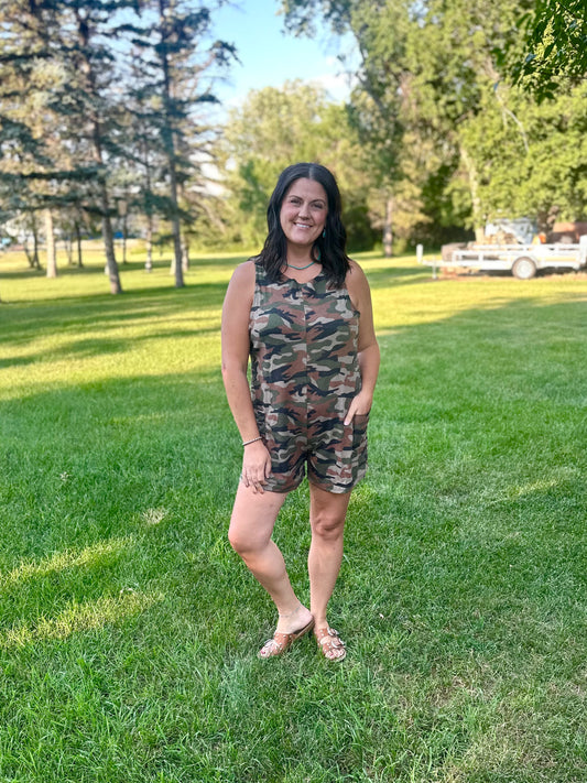 Camo Print Romper