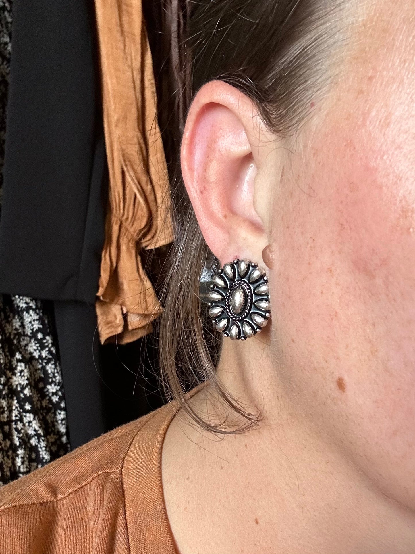 Concho Stud Earring