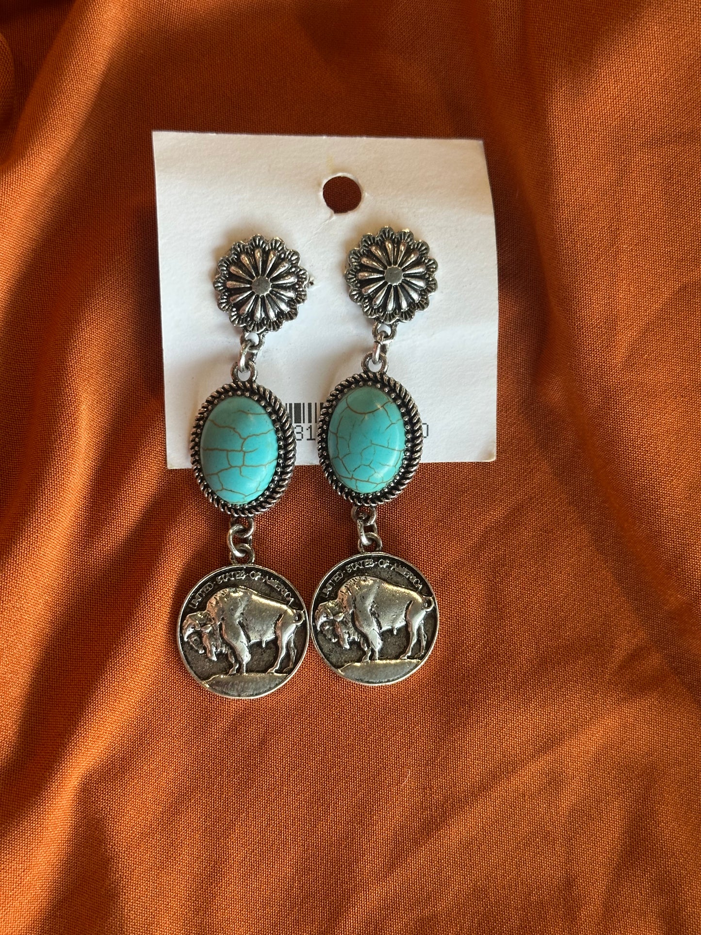 Buffalo Nickel Dangle Earrings