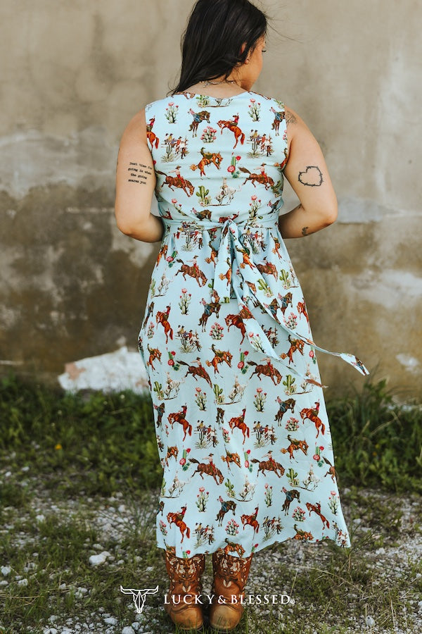 Horsing Around Pearl Snap Dress