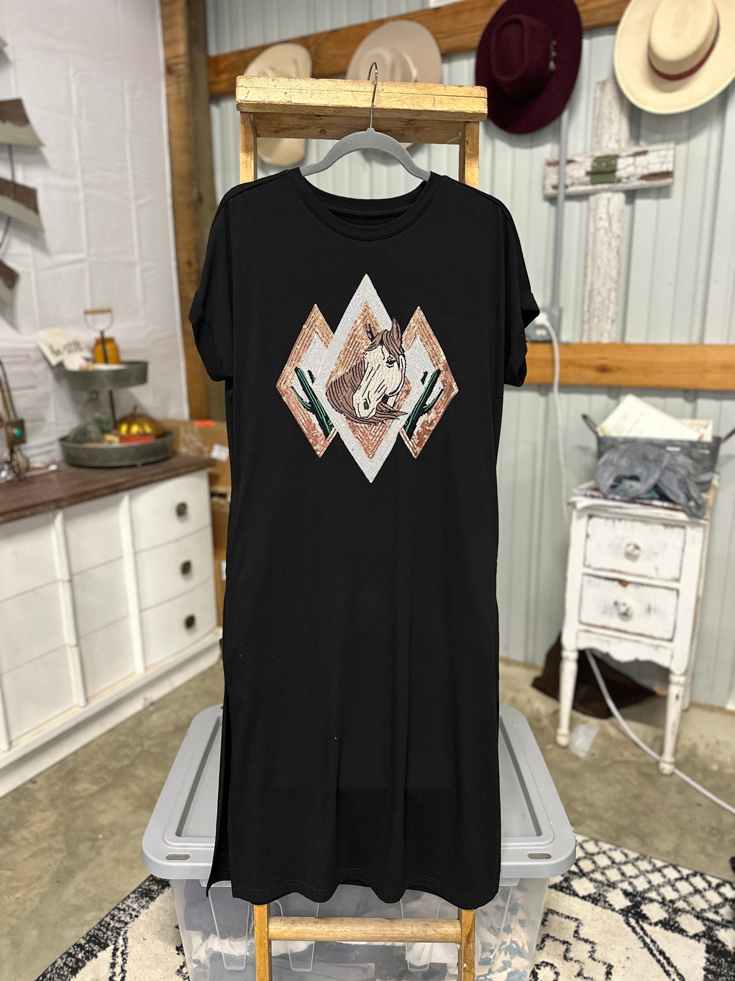 Horsing Around T-shirt Dress