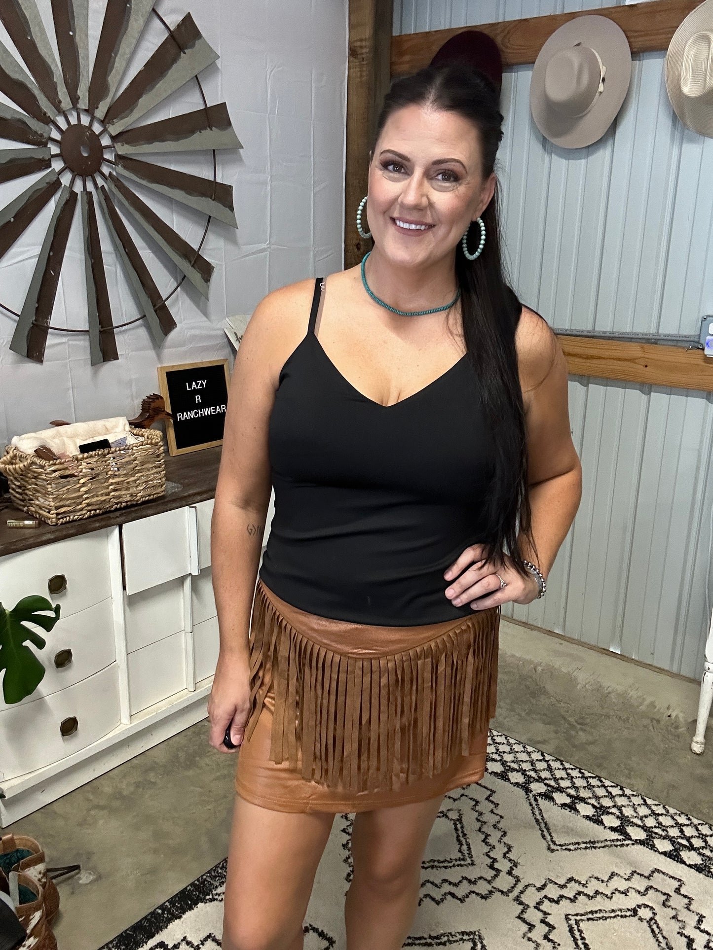 Round Up Fringe Skort