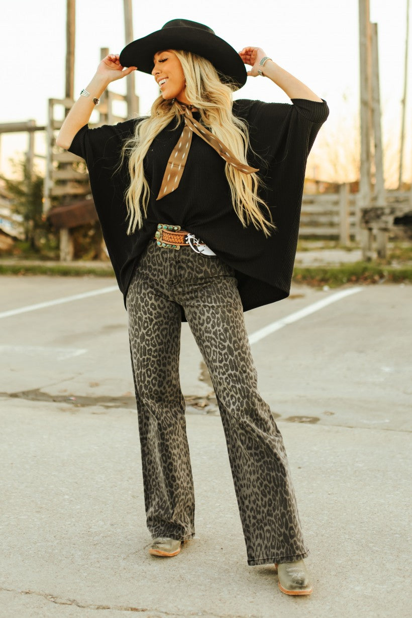 Ribbed batwing sleeve stop