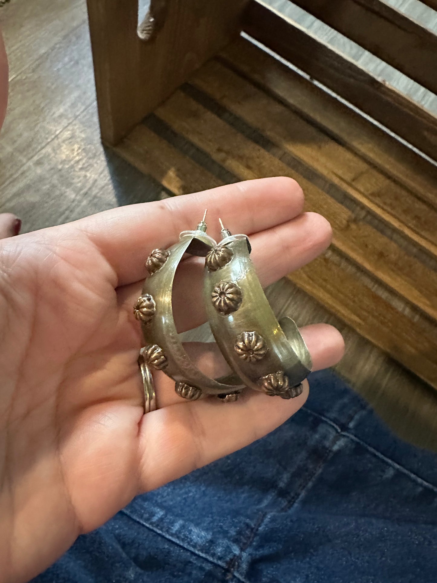 Brass Hoop Earrings