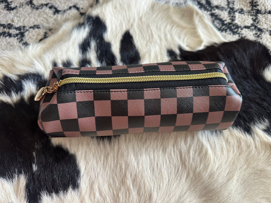 Brown Checkered mini bag