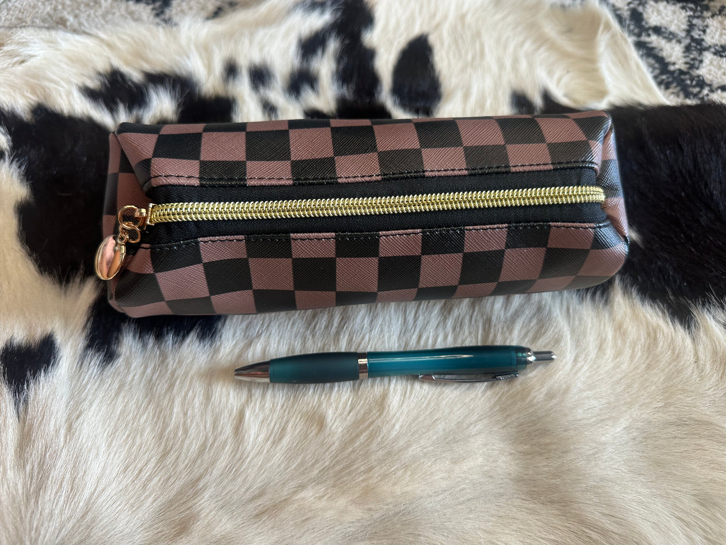 Brown Checkered mini bag