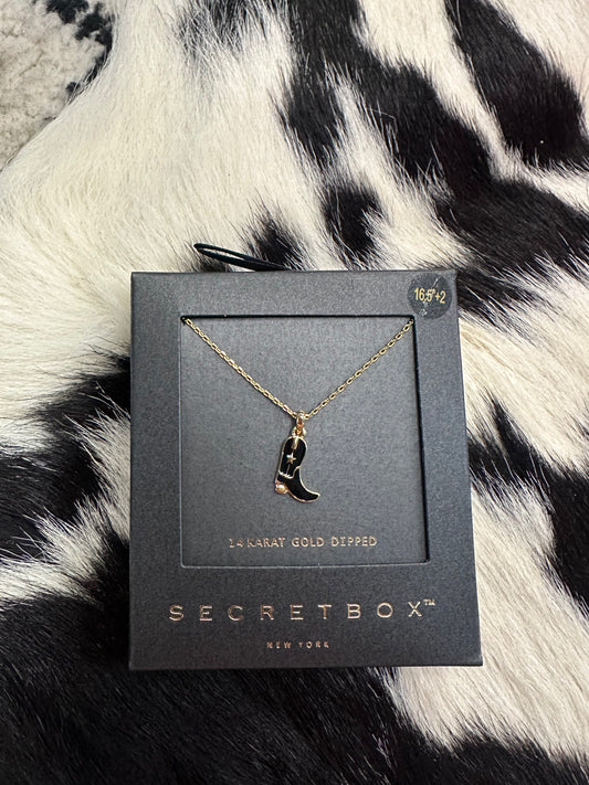 Black Boot Necklace