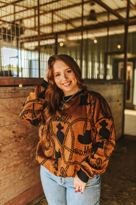 Copper Cowboy Sweater