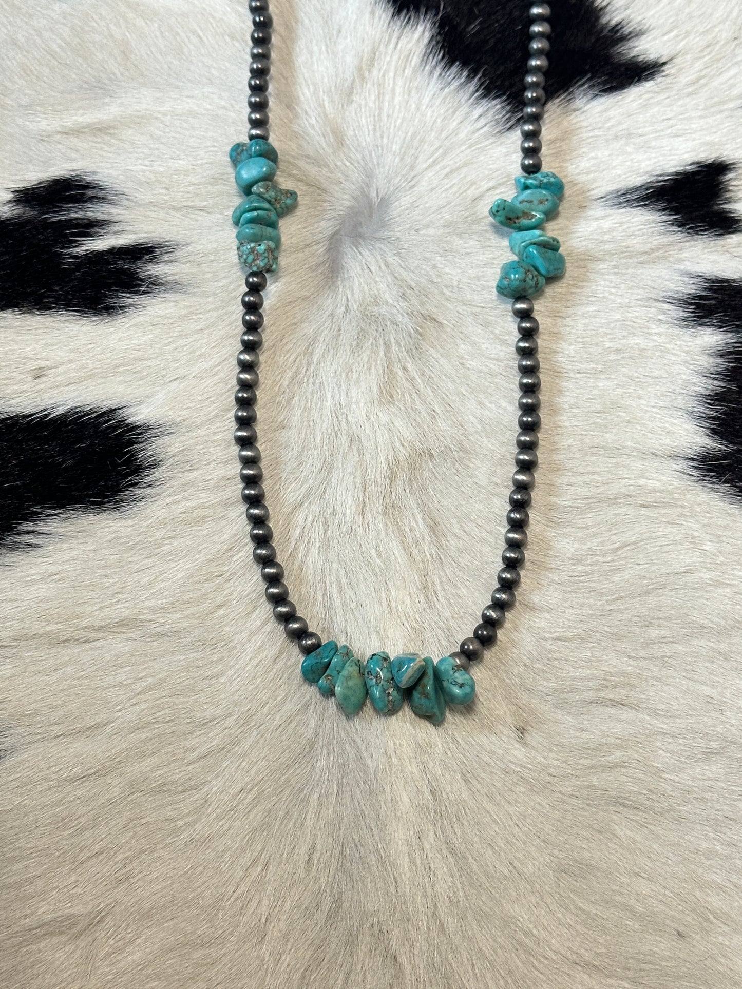 Navajo Pearl and Turquoise Necklace