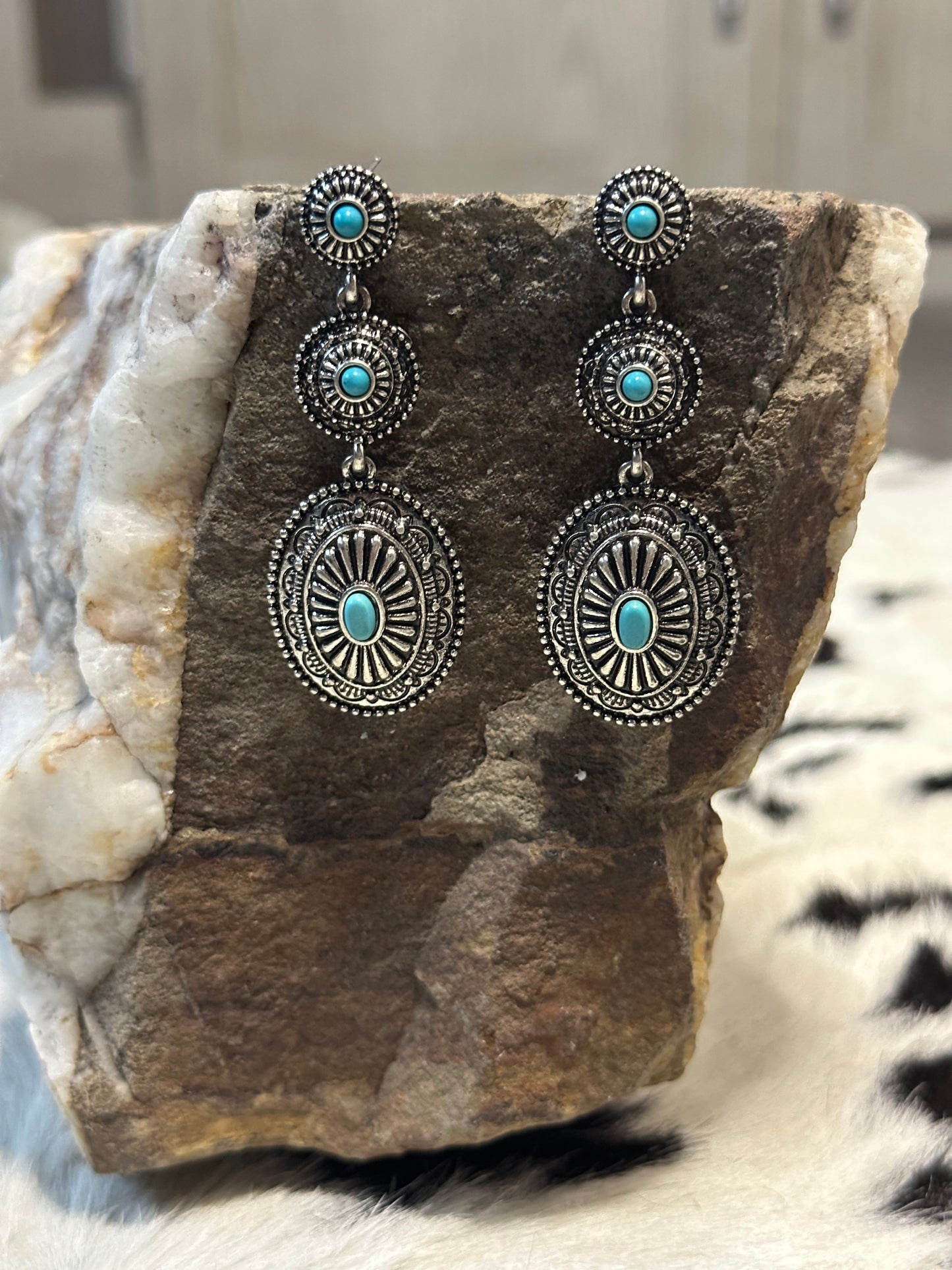 Triple Concho Earrings