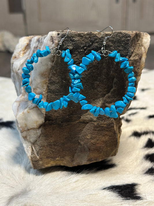 Turquoise Hoop Earrings