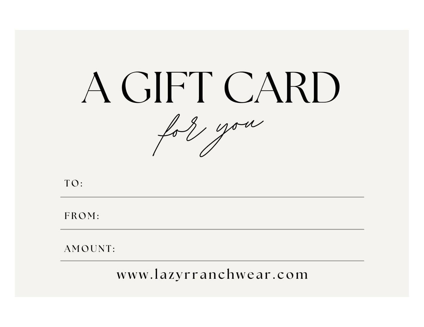 LRR Gift Card